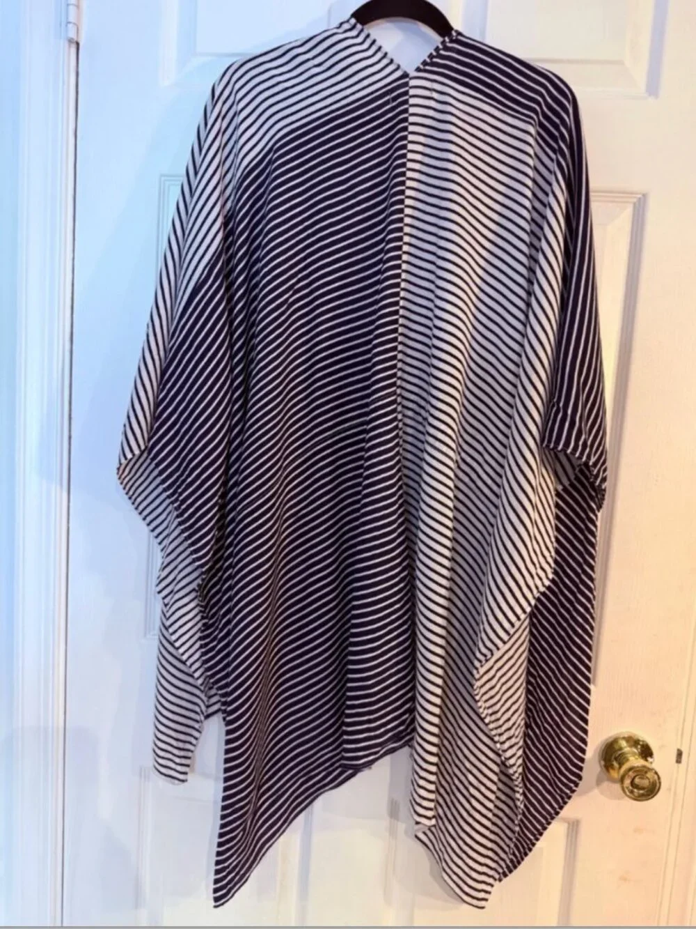 Lands' End Nautical Stripe Kimono Cover-Up | One Size | Resort Beach Cruise Laye